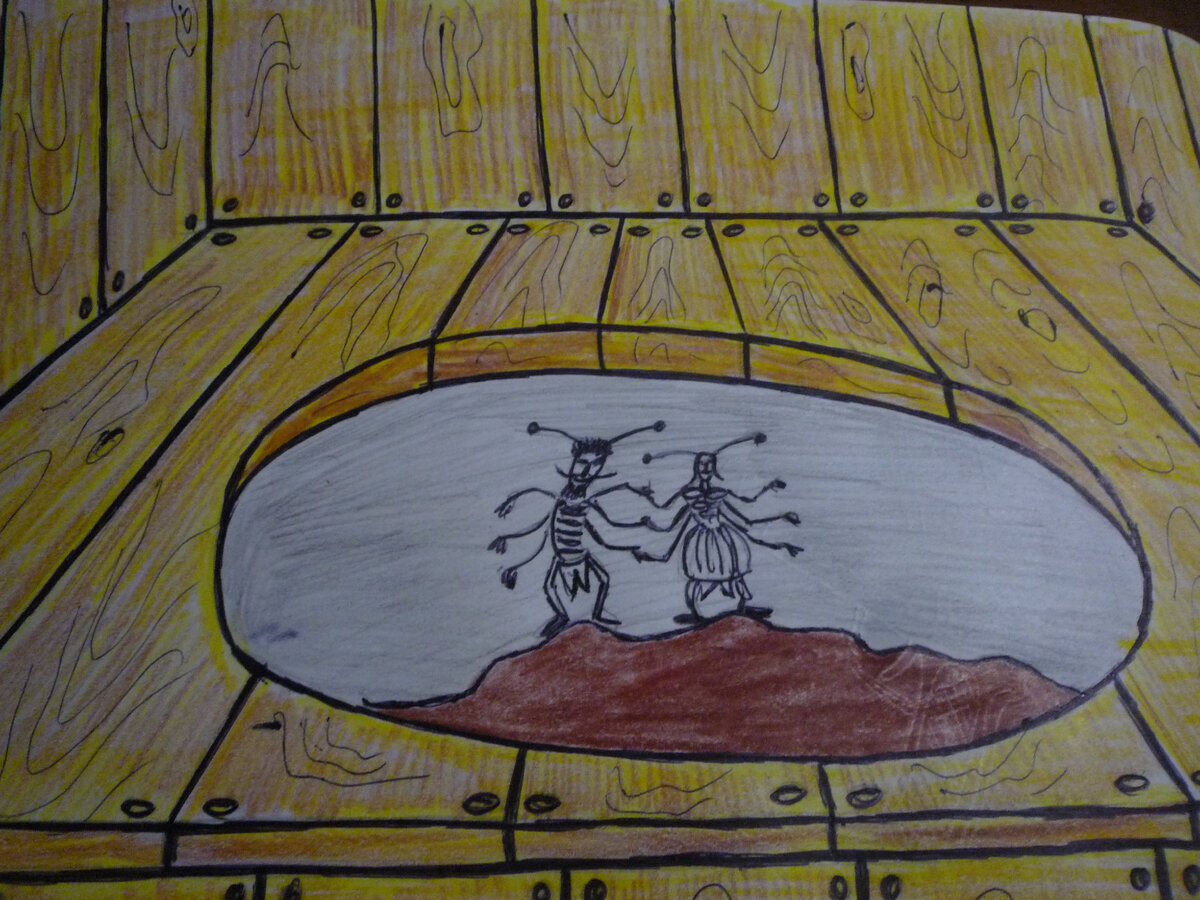 Главные герои рассказа. Рисунок автора