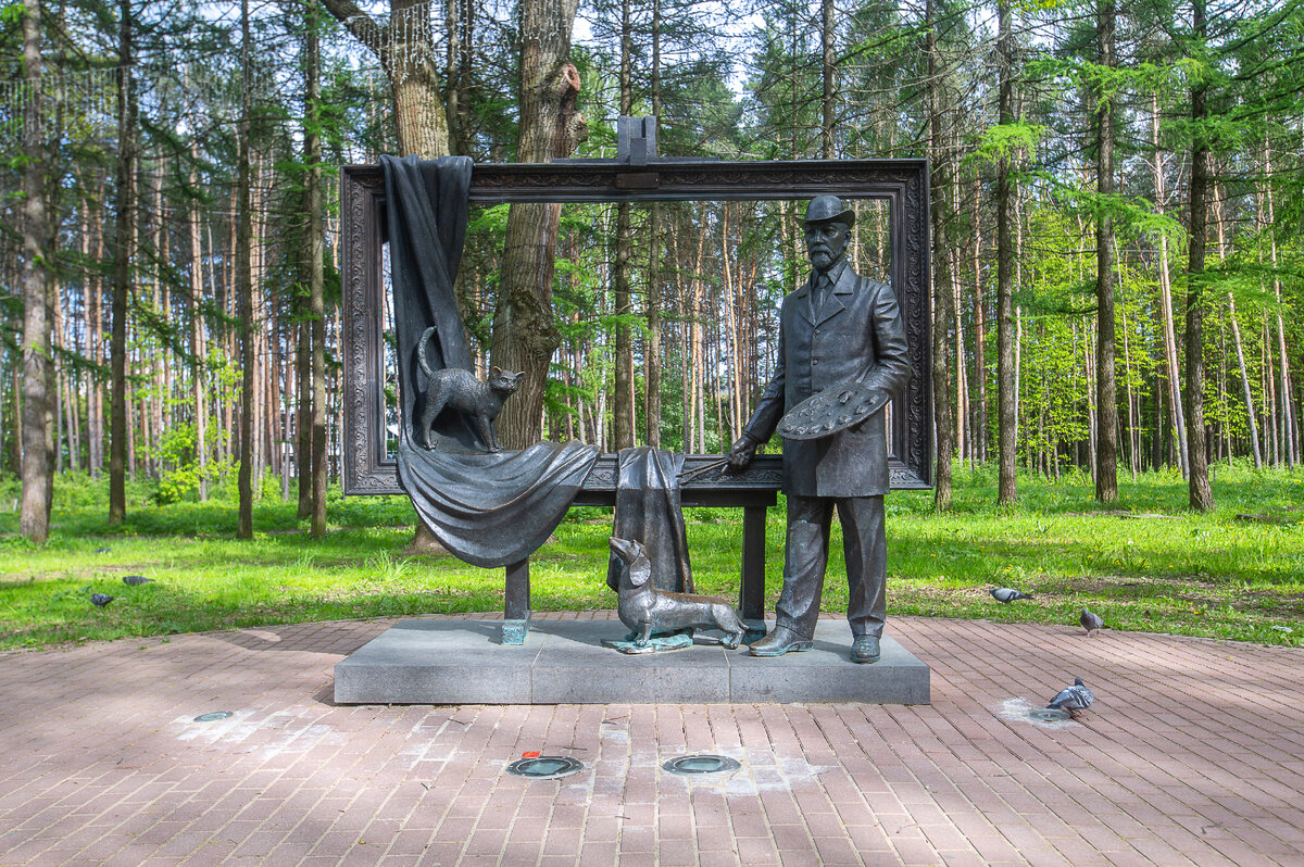 Памятник художнику Василию Поленову. Подольск, микрорайон Климовск. Московская область. Фото автора статьи (ещё 1 фото)