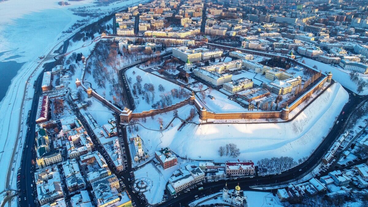    Вид на Нагорную часть и Кремль Нижнего Новгорода© РИА Новости / Алексей Куденко