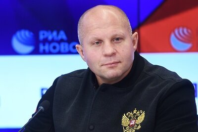    Многократный чемпион мира в смешанных единоборствах Федор Емельяненко во время онлайн пресс-конференции "Старт сотрудничества российского мультимедийного сервиса Окко Спорт и MMA-промоушена Bellator" в Международном мультимедийном пресс-центре МИА "Россия сегодня" в Москве. ©Нина Зотина РИА Новости