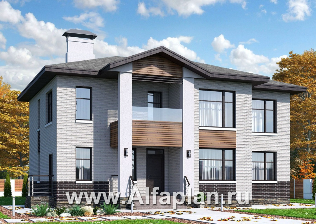 Дом в немецком стиле: проект 436A «Высшая лига», 251 м², 5 спален ...