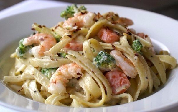 Спагетти с кальмарами в сливочном соусе - Пошаговый рецепт с фото. Вторые блюда. Блюда из макарон