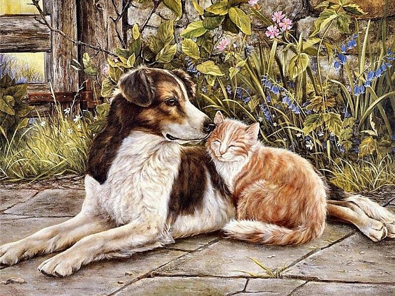 Собаки,  если  любят,  то  им  не  важно,  где  жить,  лишь  бы  рядом  с  любимыми.  Как  и  любящим  мужчинам …