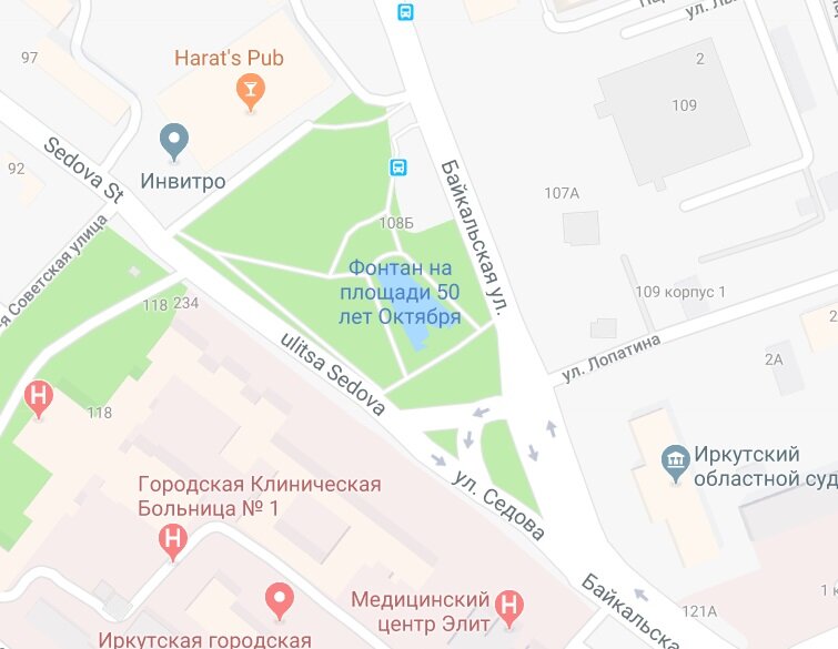 Скрин Google maps