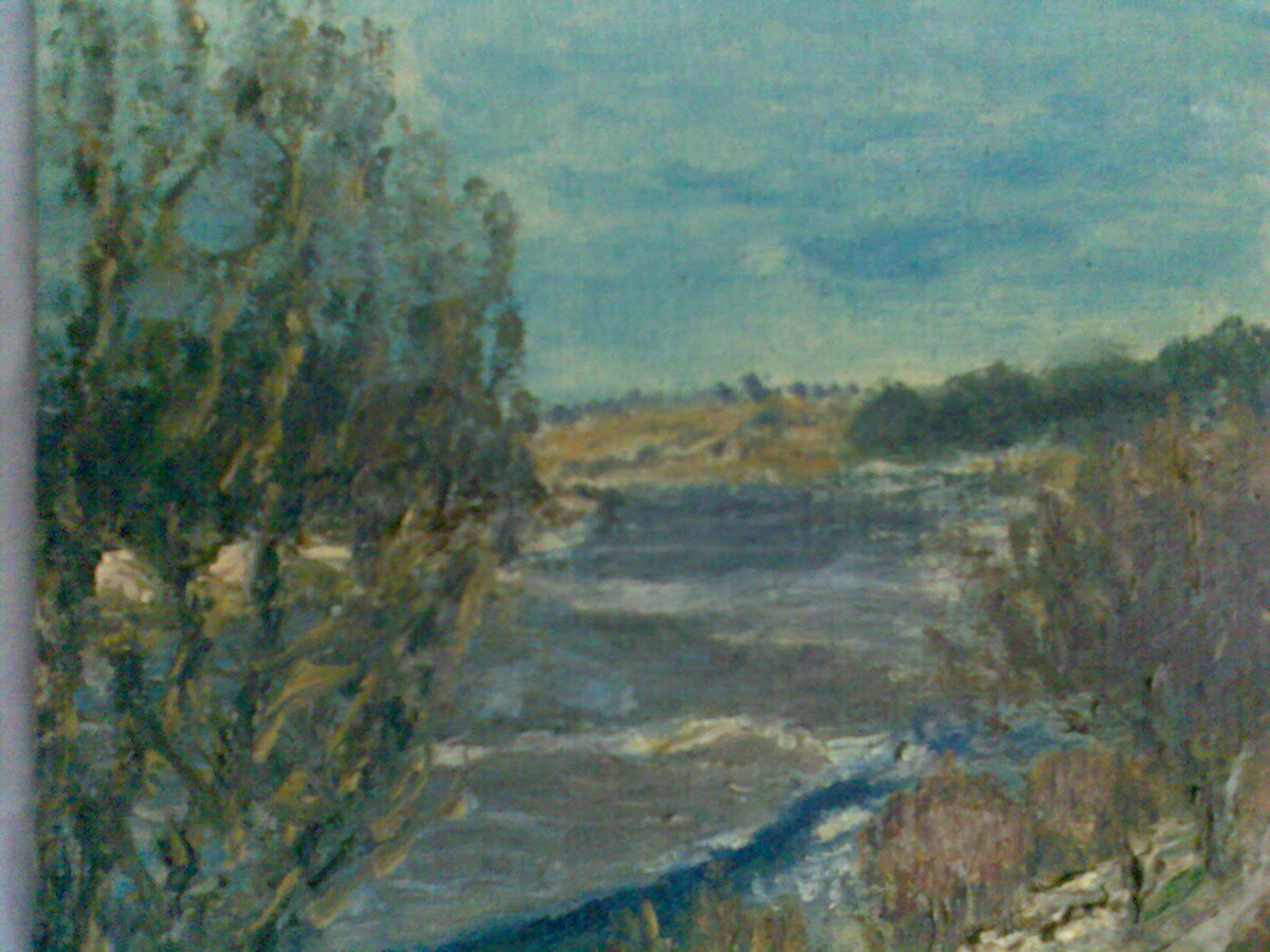 "Волжский пейзаж". 2002 г. Х., м.