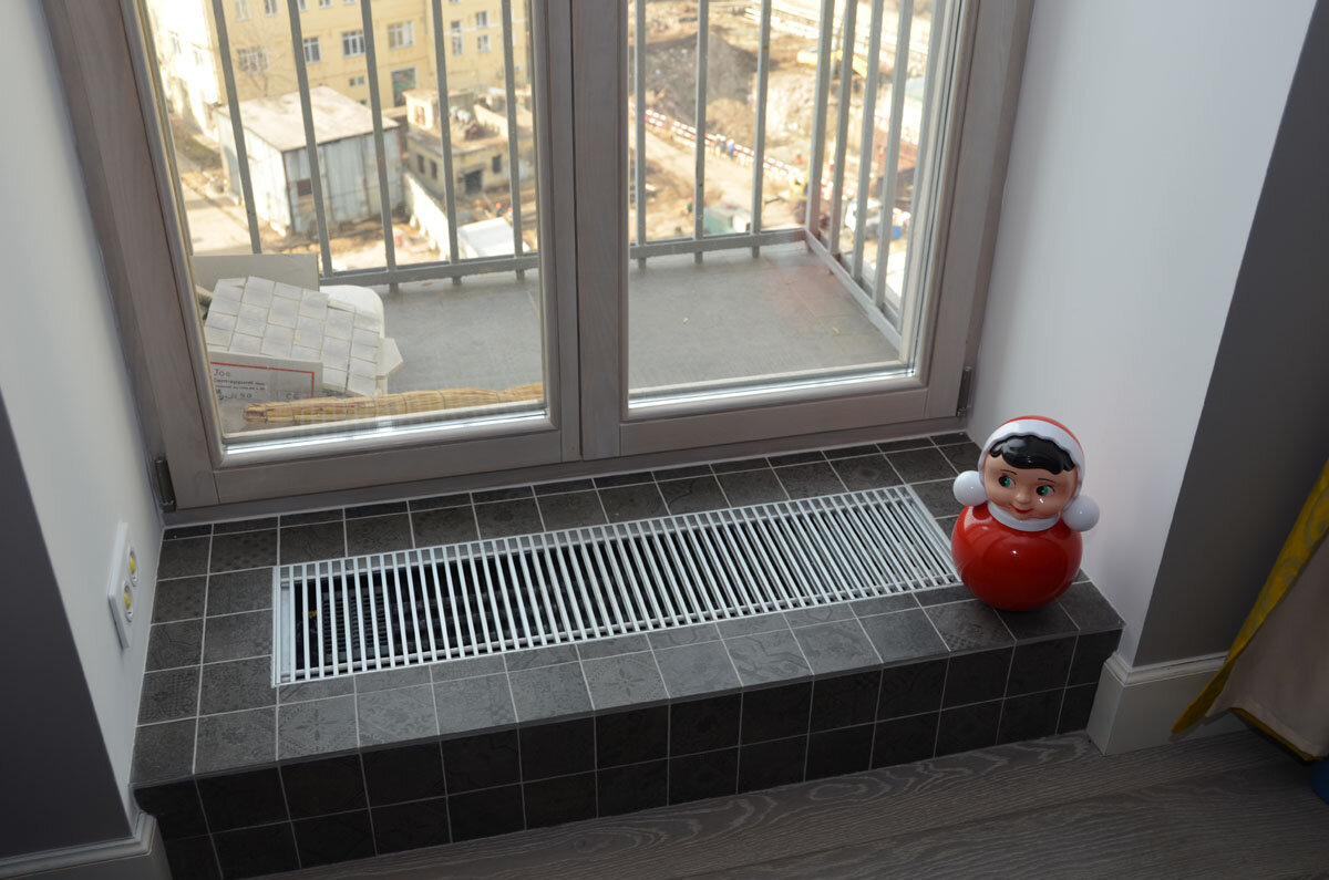 Штульповая балконная дверь из дуба