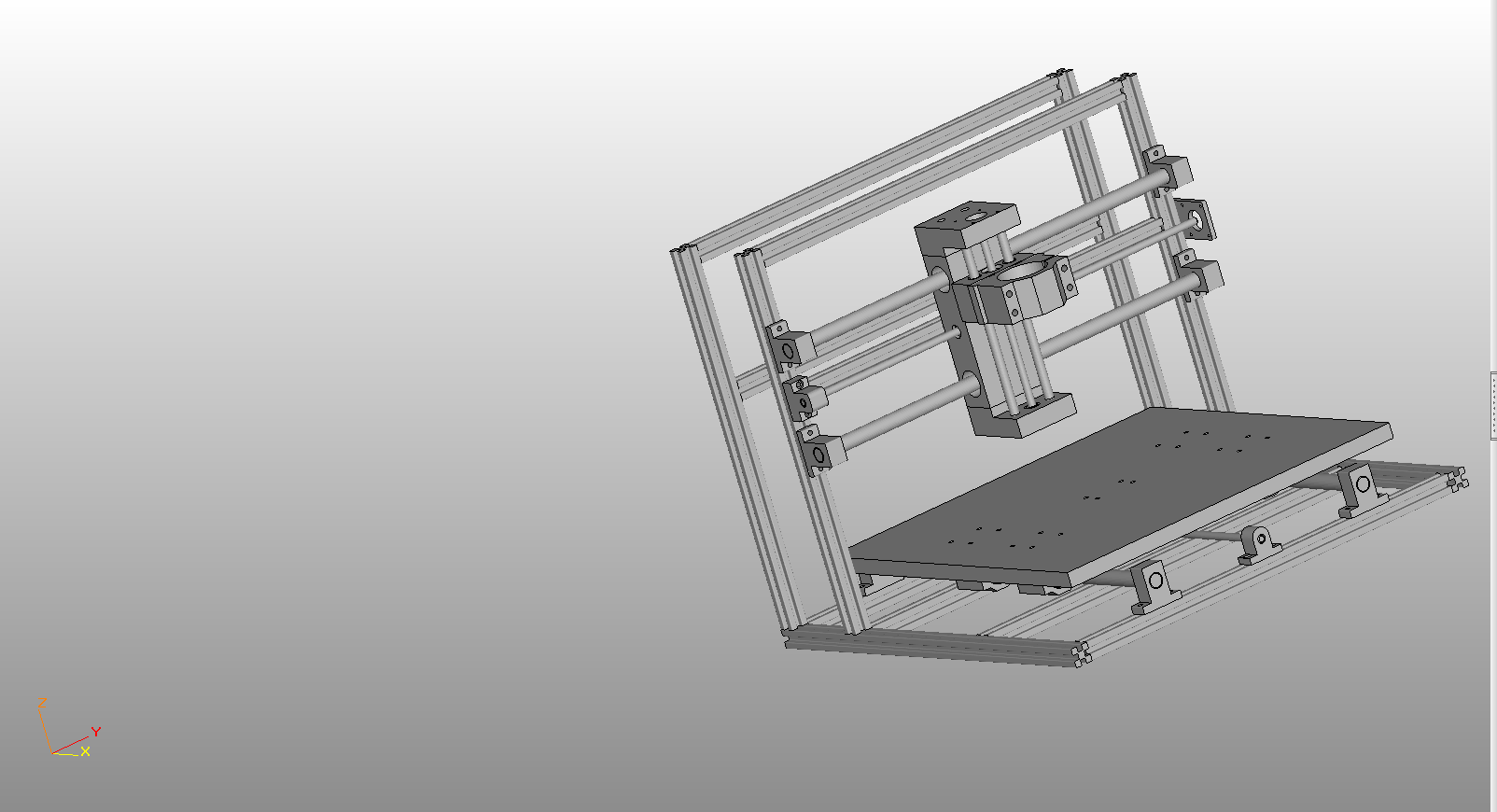 Общий вид, пилотная версия, изменились печатные кронштейны ШД и немного каретка.