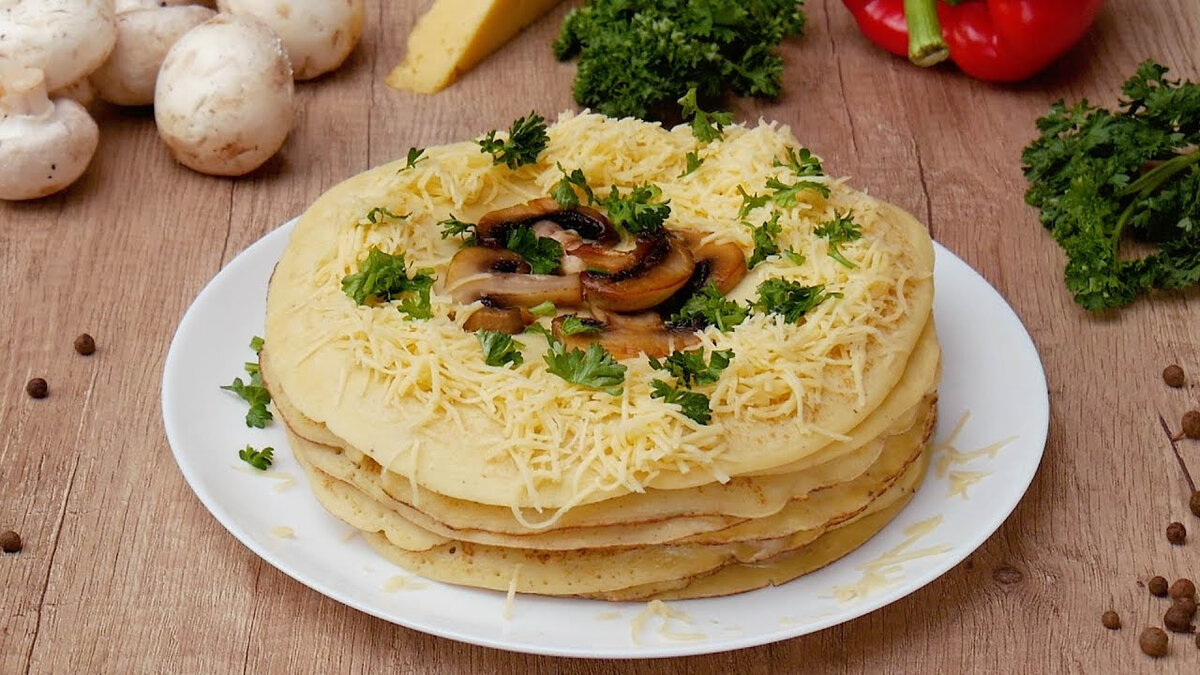 Закусочный блинчатый торт