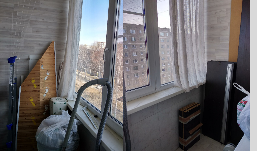 Фото балкон до уборки. Фото автора