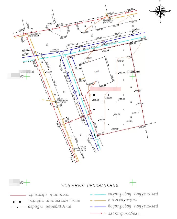 Топографическая карта земельного участка для газификации
