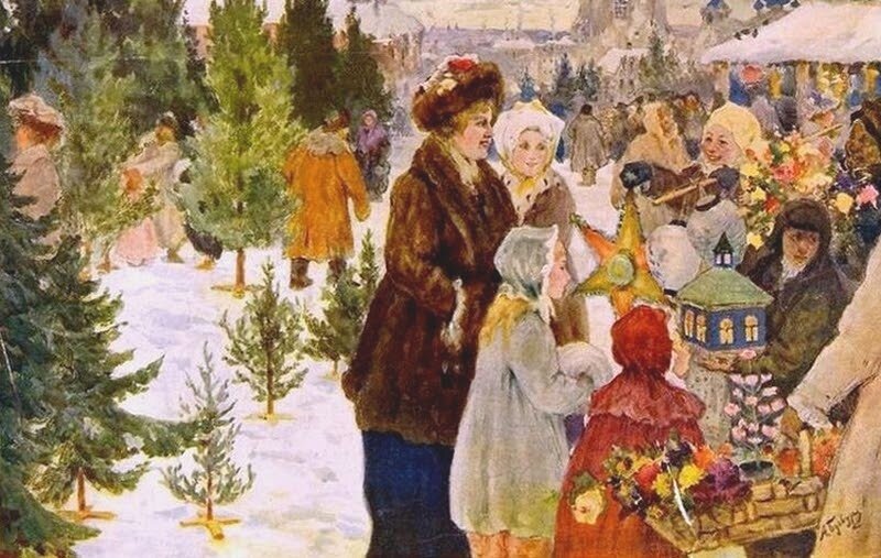 "Рождественский базар". Бучкури Александр Алексеевич (1870 -1942). 1906 г.