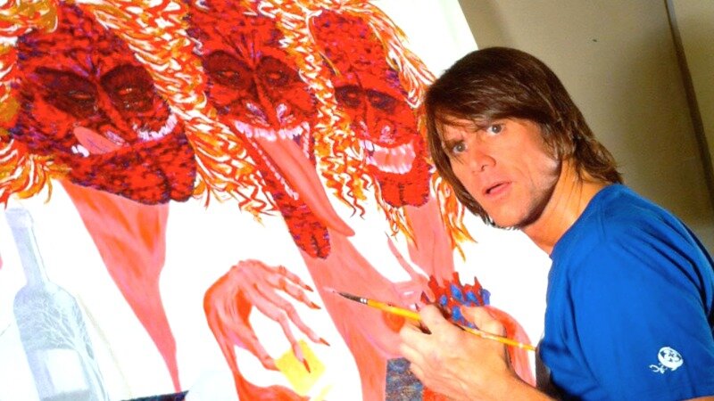 Джим Керри и его картины. Источник: citymag.az