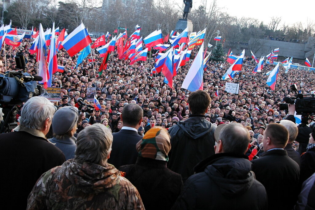 Митинг в крыму 2014