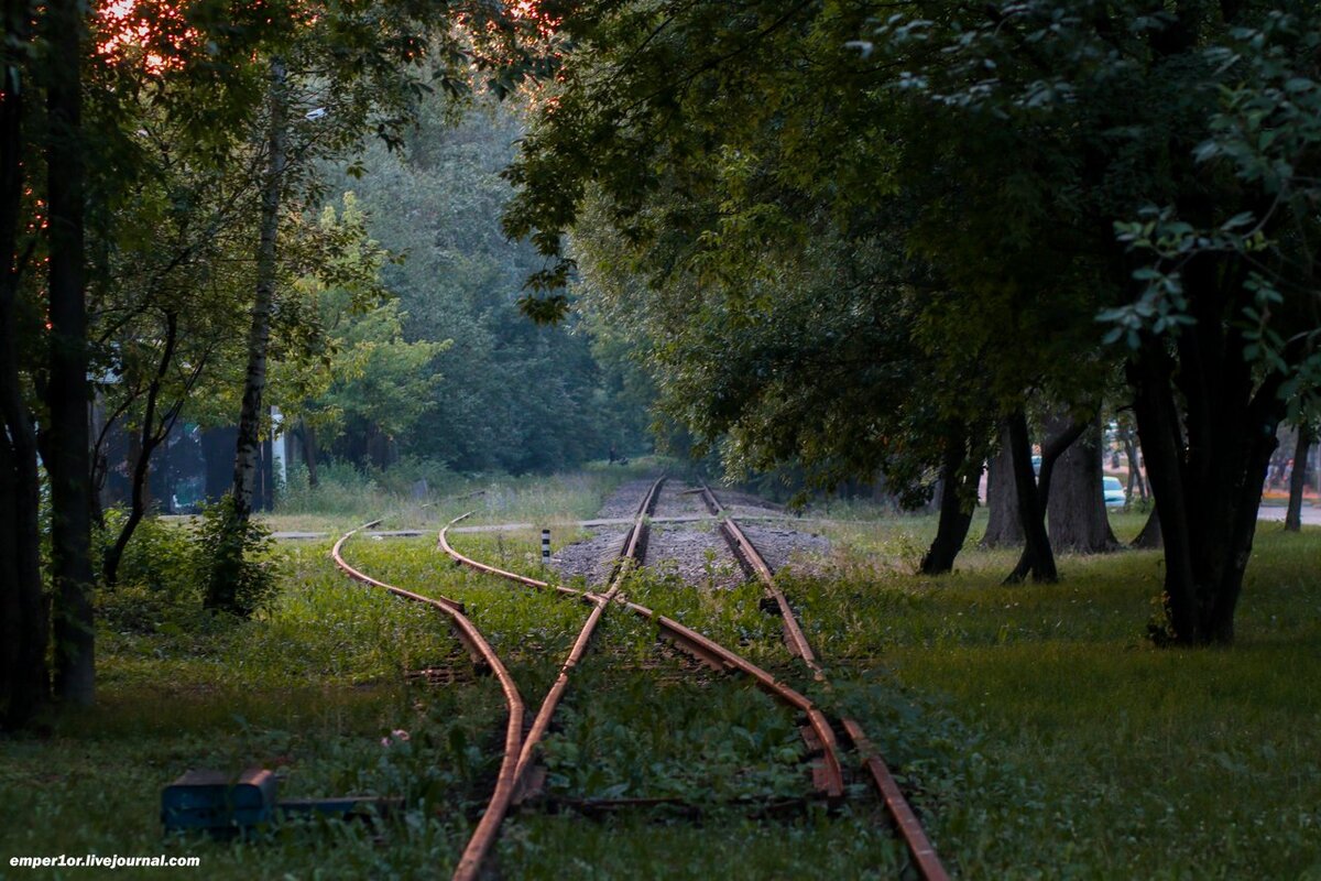 Савеловские зарисовки. Бывший подъездной путь в поселок Северный и вечерний  поезд Москва - Рыбинск под зеленым тепловозом. | EmPeR1oR. Железная жизнь.  | Дзен