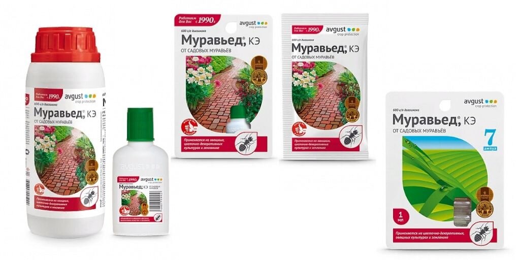 Примеры препаратов "Муравьед, КЭ" на основе диазинона