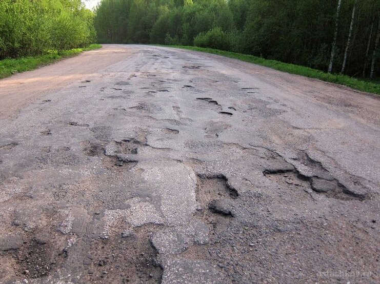 На некоторых промежутках обочина была единственным живым местом на дороге.