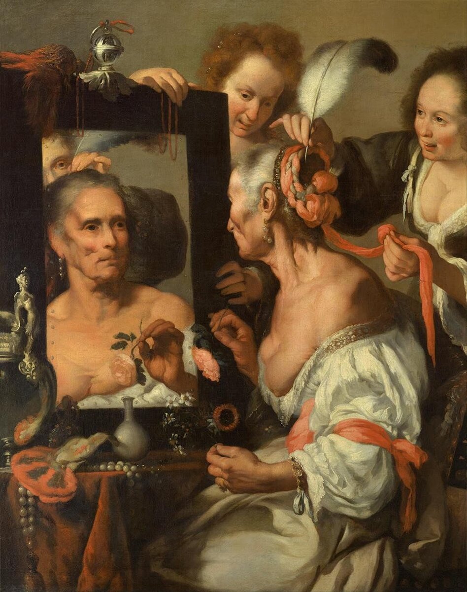 Старая кокетка. Худ. Б. Строцци, 1637 г.