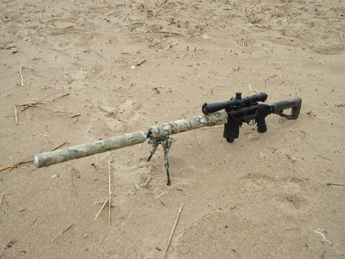 СВД с ошками ХАРРИС на консольном цевье от компании  LYNXARMS . 