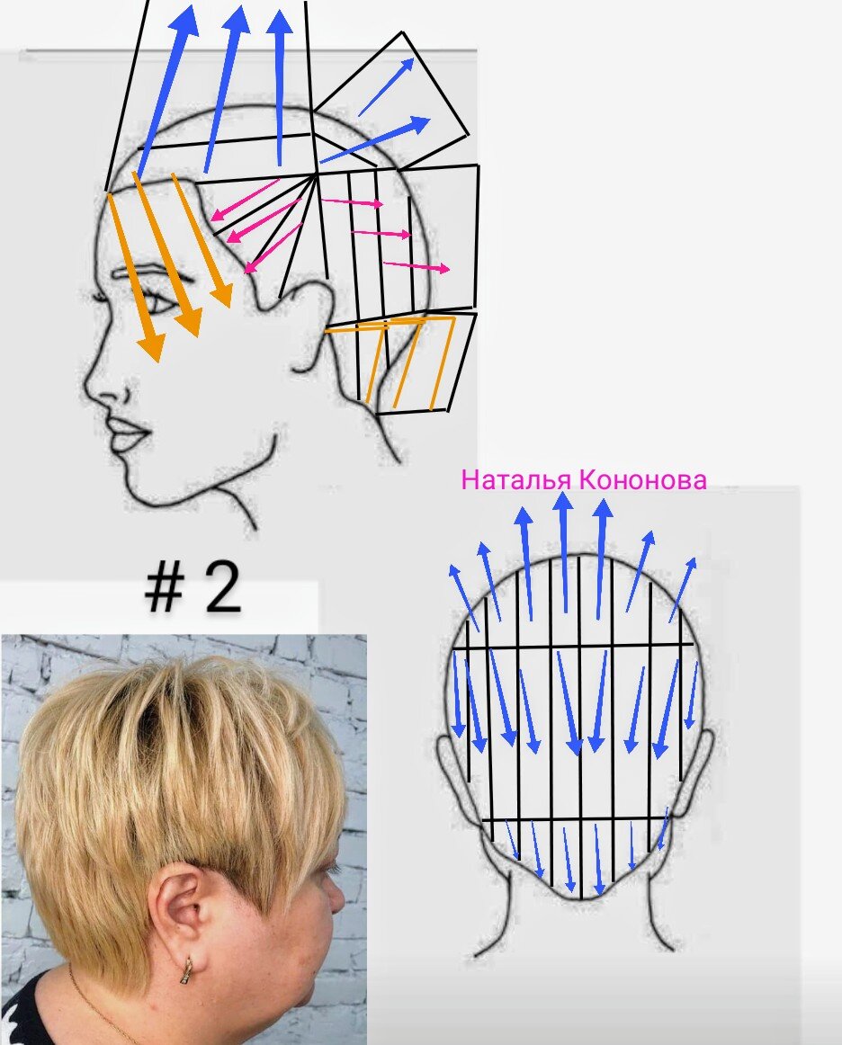 Схема стрижки для бабушки