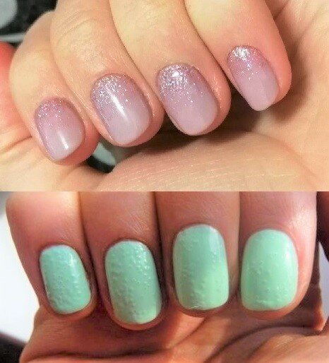 Розовые ногти - результат использования лаков с AliExpress
Фото с бирюзовыми ногтями взято из свободного доступа
