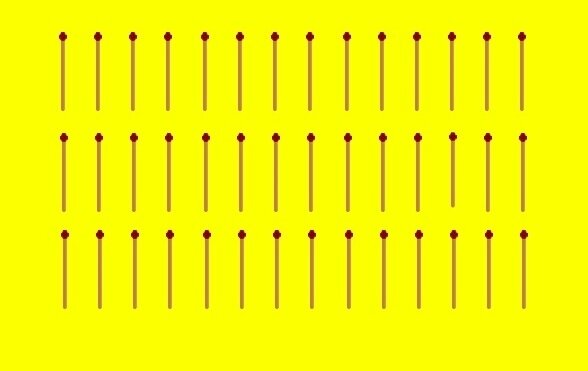 Задание со спичками на внимательность 1. Рисунок автора