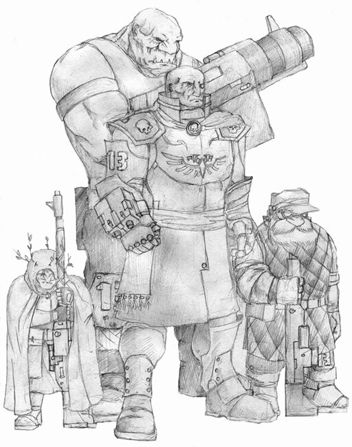 Виды человечества: ратлинг, огрин, человек и скват