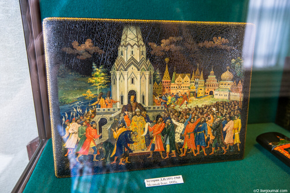 Палехская роспись. Государственный музей Палехского искусства (Музей лаковой миниатюры). Палех, Ивановская область  
