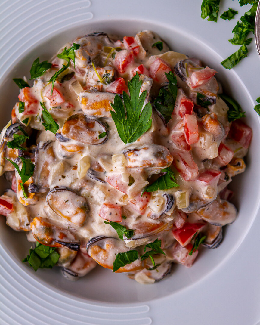 Мидии тушенные в сливках🍲