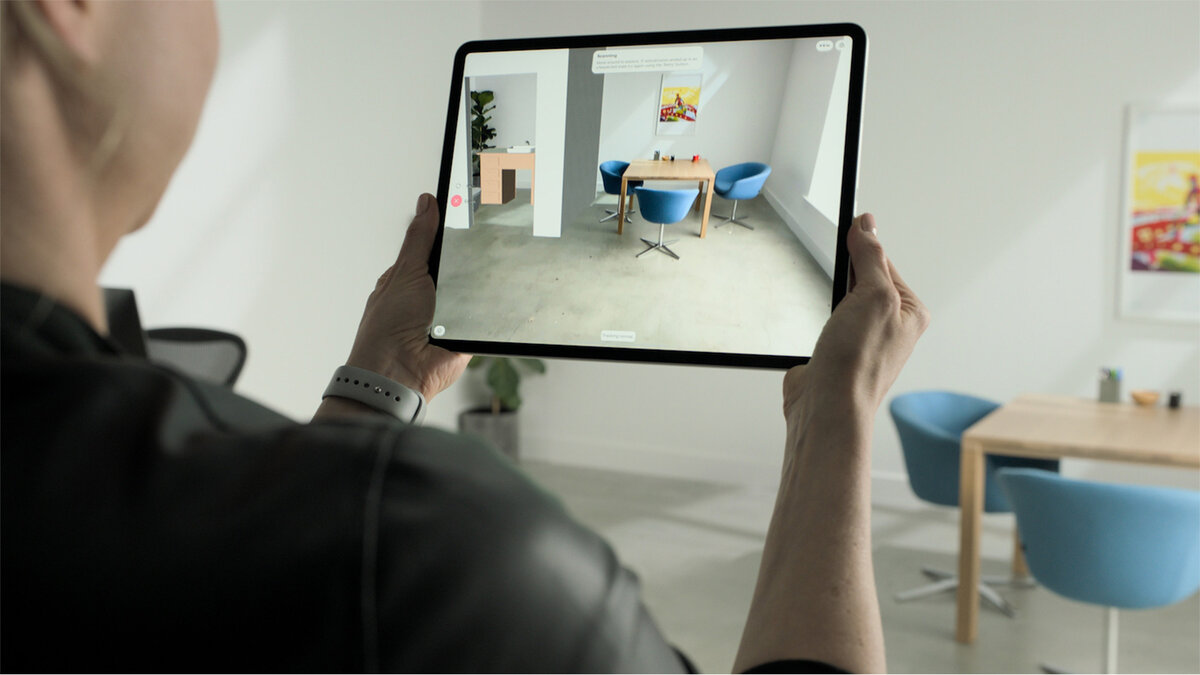 Использование LIDAR в планшете iPad Pro 2020 в дополненной реальности