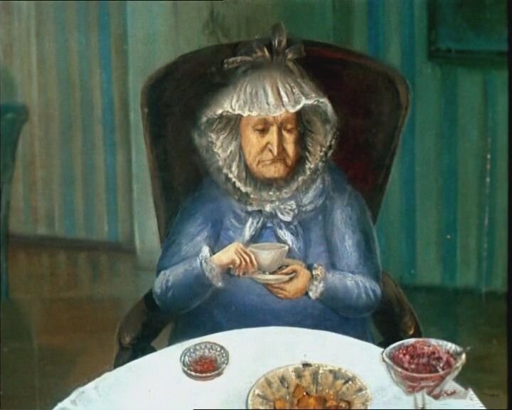 Кадр из мультфильма "Муму", 1987, реж. В.Караваев