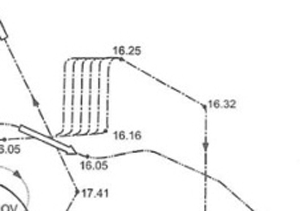 Часть схемы Цусимского морского сражения 14-05-1905 г., как ее принято отображать