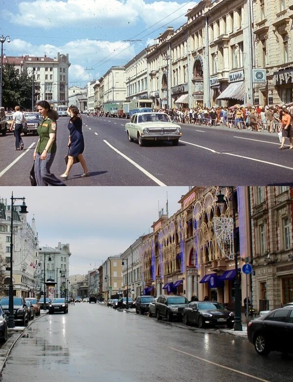 Москва в советское время и сейчас