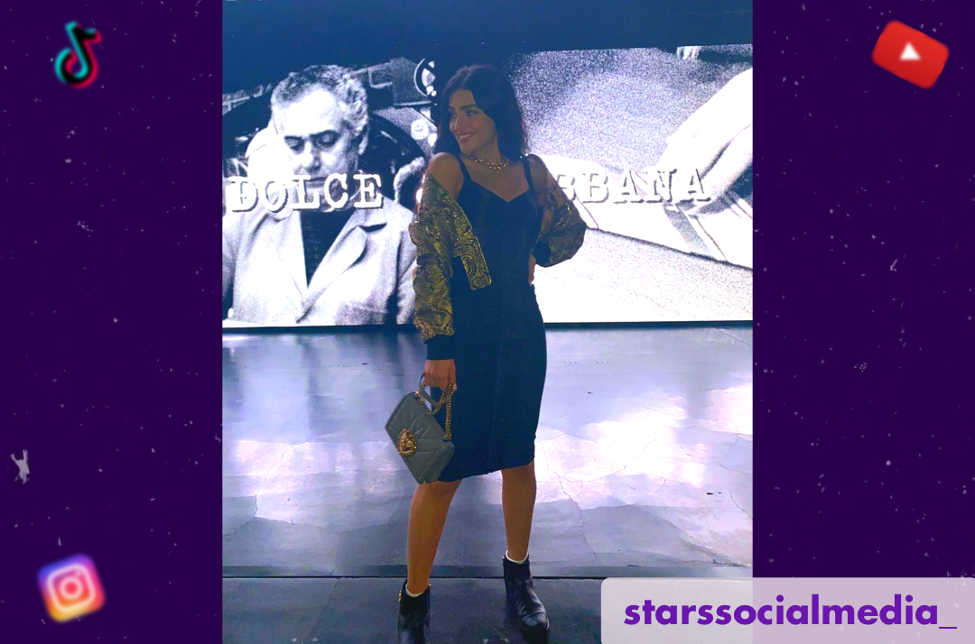 Дина на показе мод в Милане