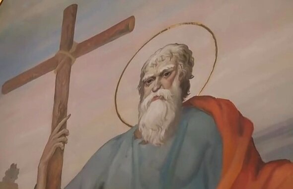 Апостол Андрей (часть храмовой фрески)