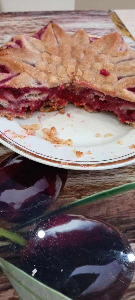 Насыпной пирог со сливой - обожаю)))