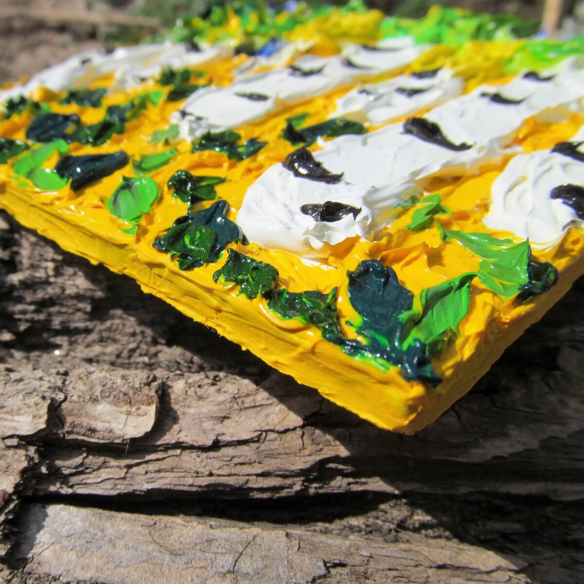 Картина Русские березы фактурная живопись