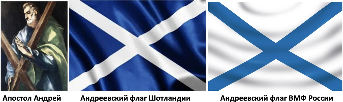 Как выглядит андреевский флаг
