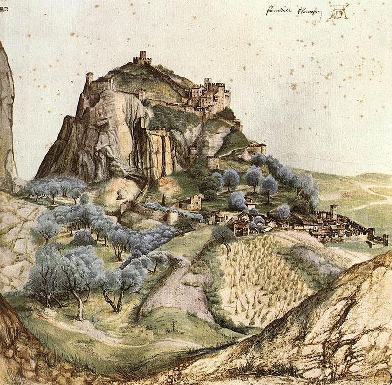 Дюрер. Замок Арко. Оригинал можно лицезреть в Лувре.