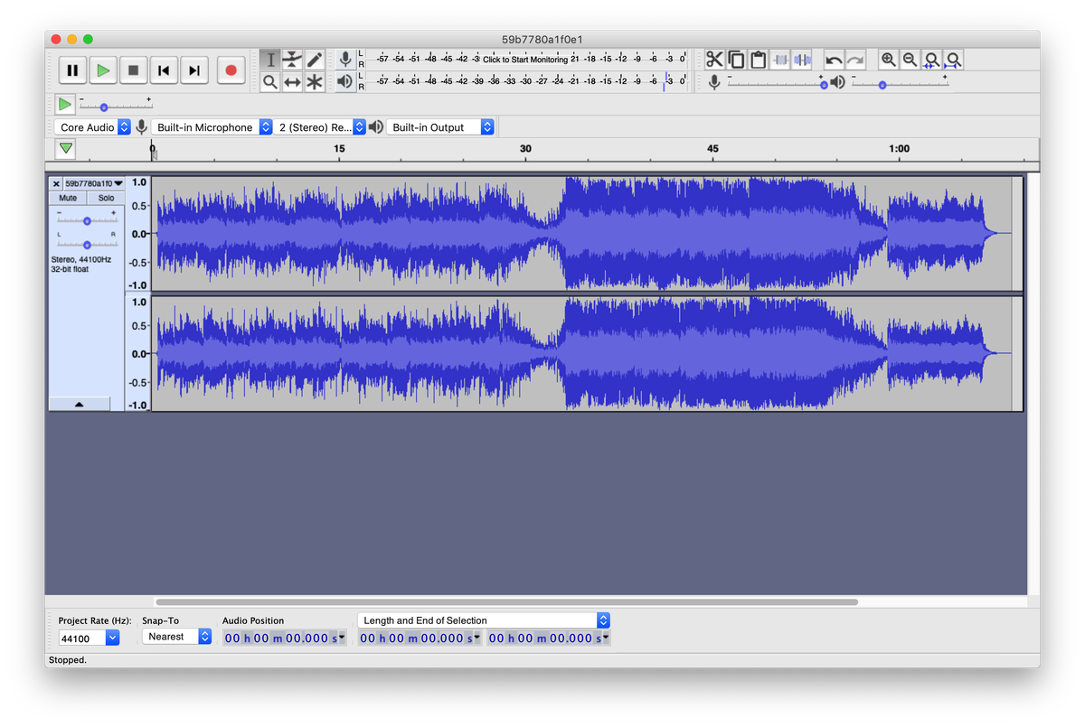 работа в программе Аудасити, ее можно скачать в Сети