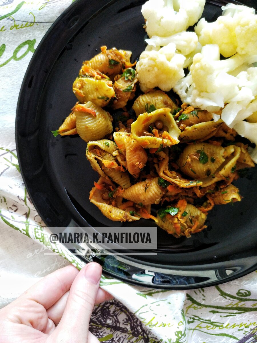 Мария Панфилова рецепт: вегетарианские макароны по-флотски 