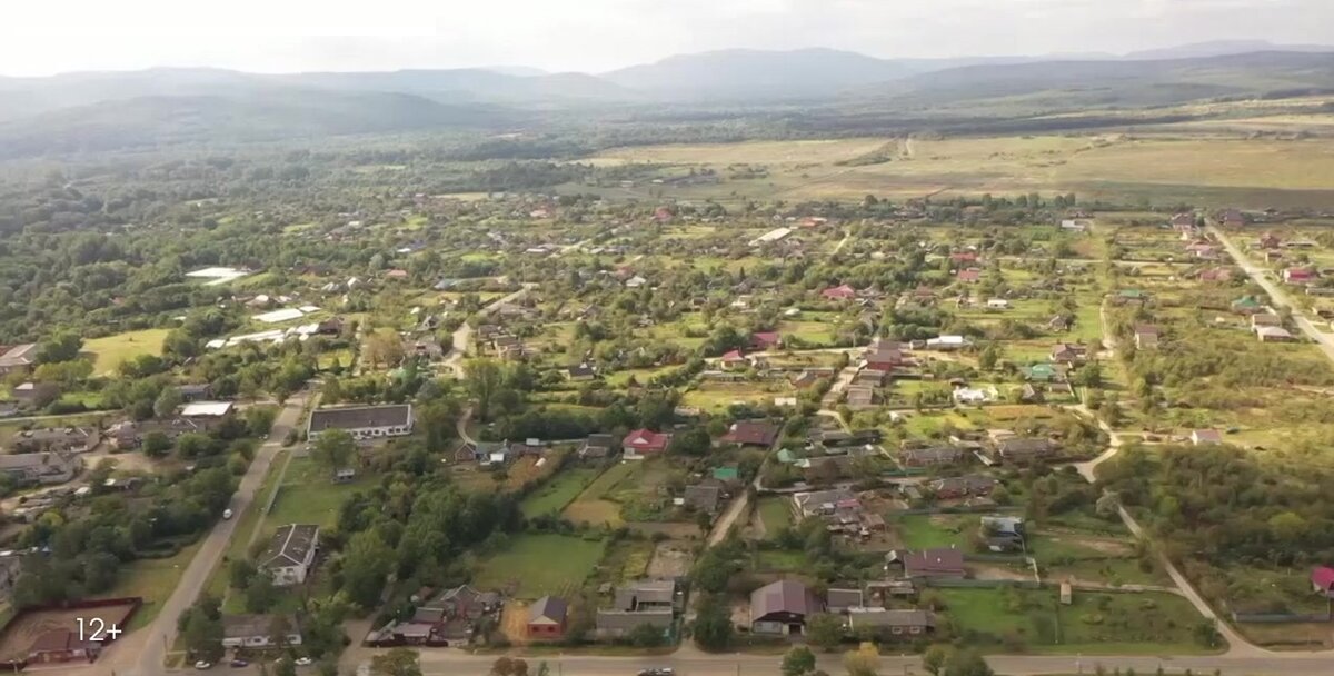 Вид с верху на ст. Григорьевскую. Краснодарский край