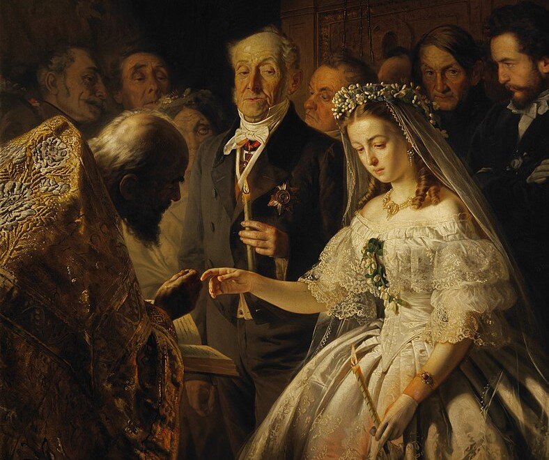 Василий Пикурев. "Неравный брак" 1862 г.