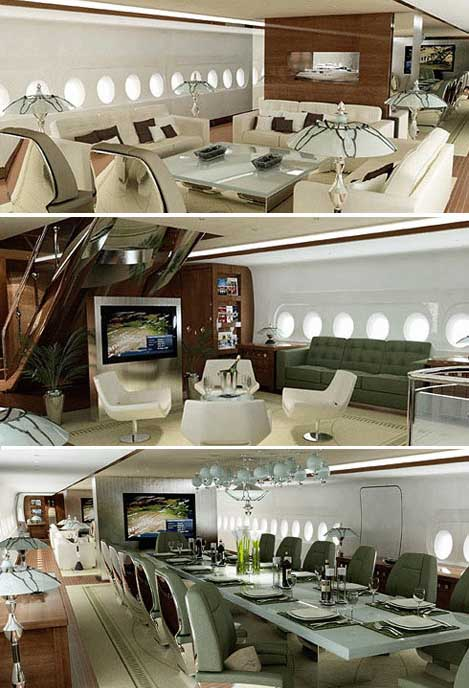 Интерьер самолета Абрамовича. Фото из открытого источника