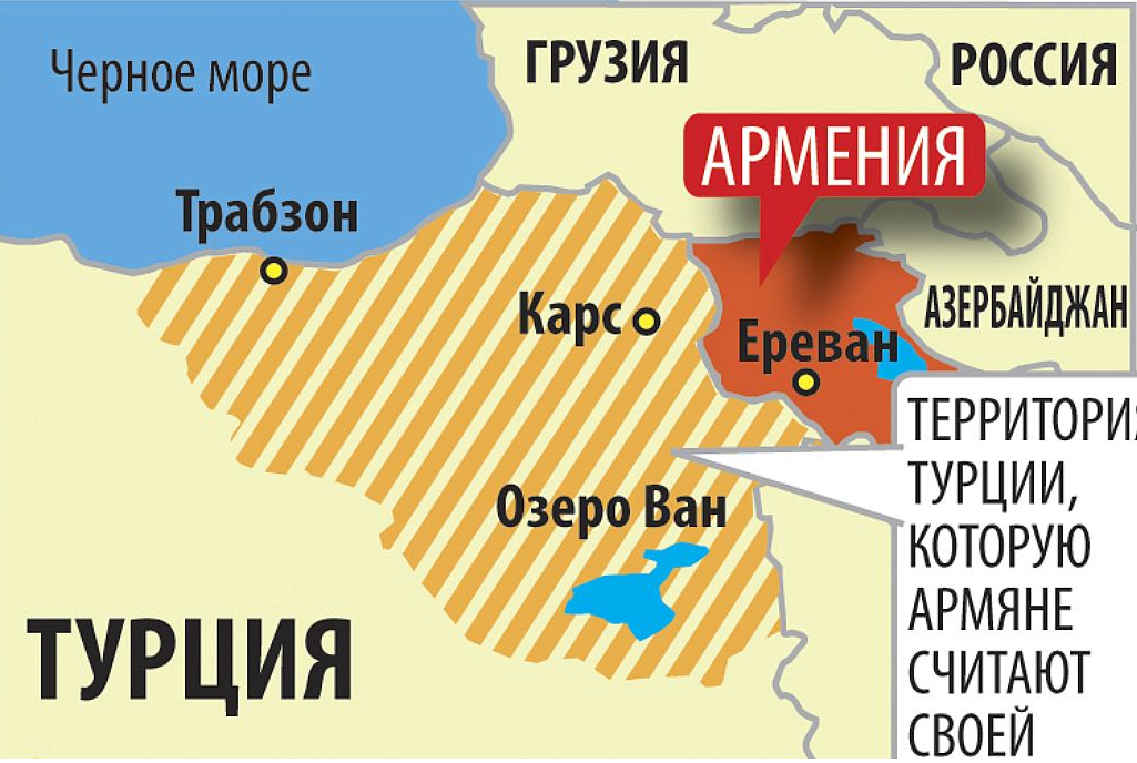 Граница армении и россии карта