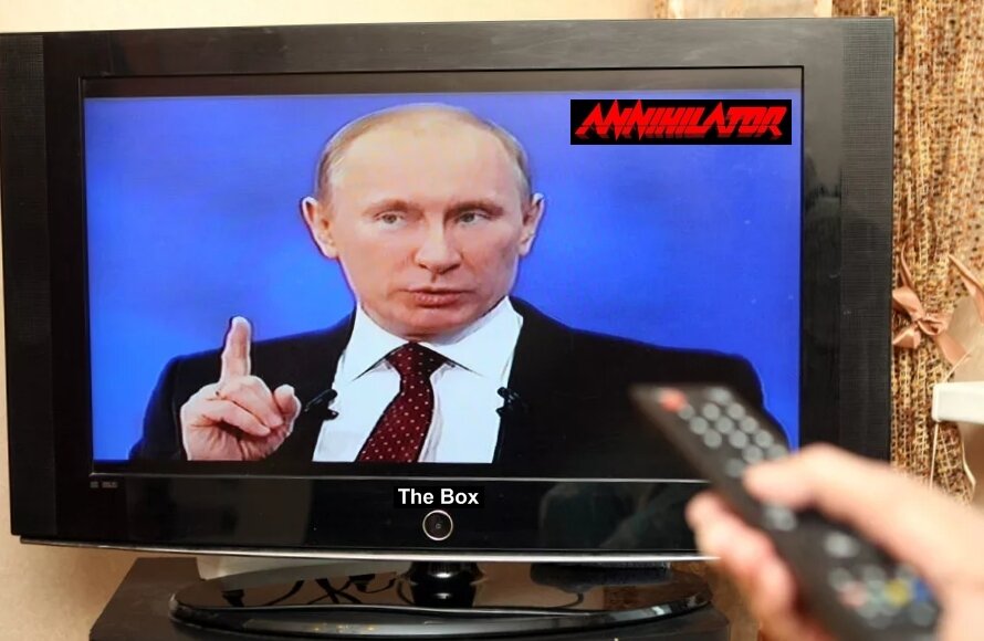 Марка телевизора "The Box", телеканал Annihilator, коллаж авторский...
