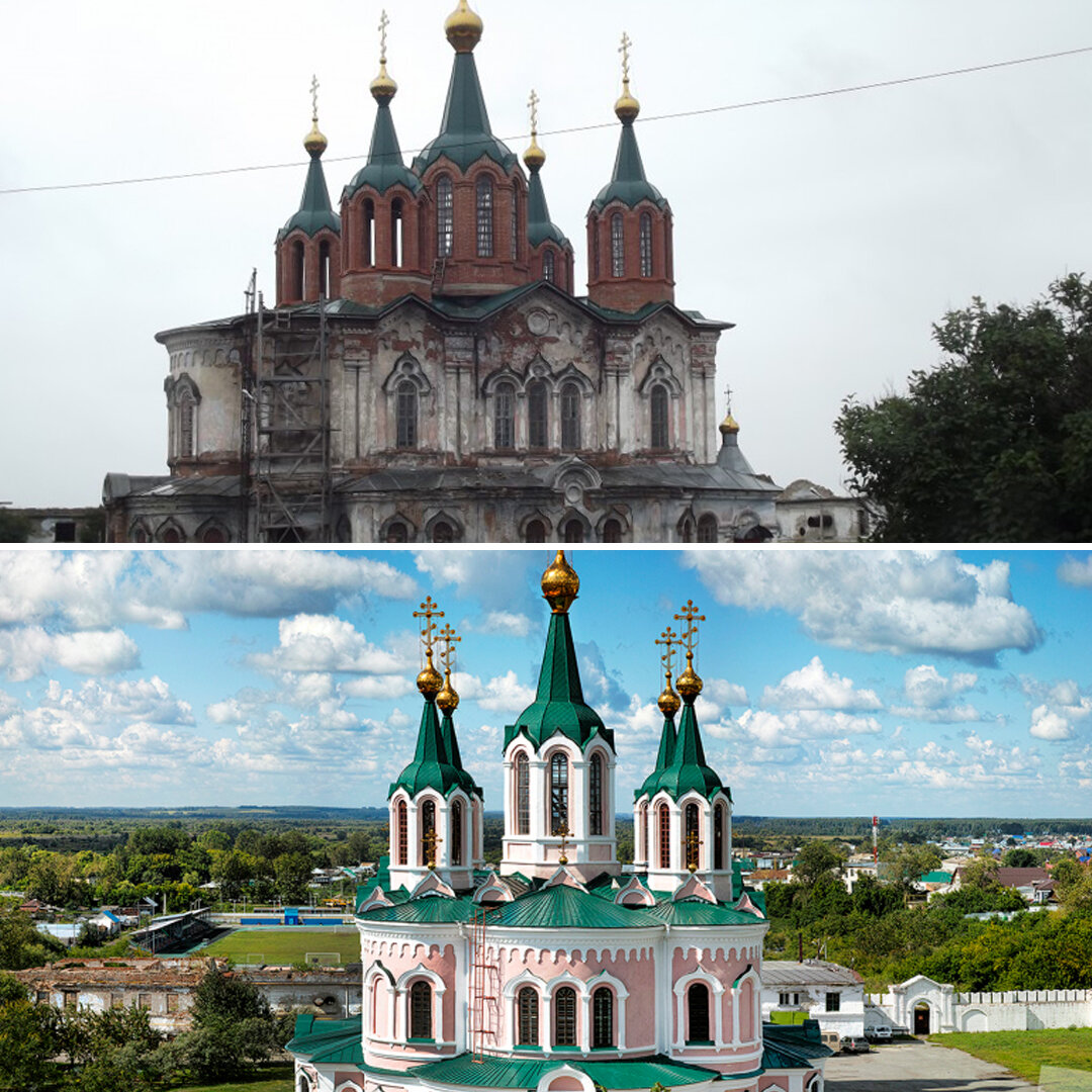 Восстановленные храмы. Отреставрированные храмы в городе Иваново до и после. Церковь до и после реставрации. Отреставрированные храмы до и после.