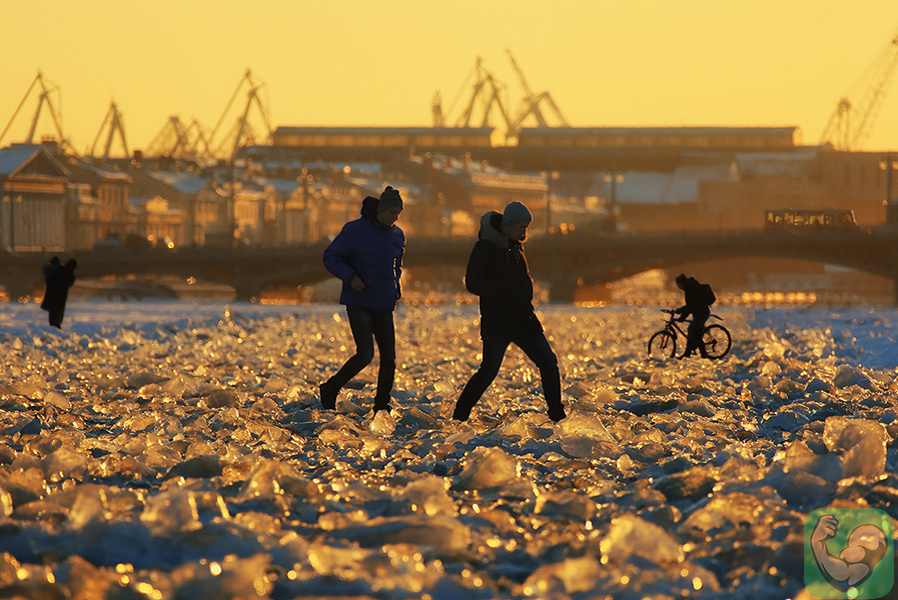 Прогулки по льду.