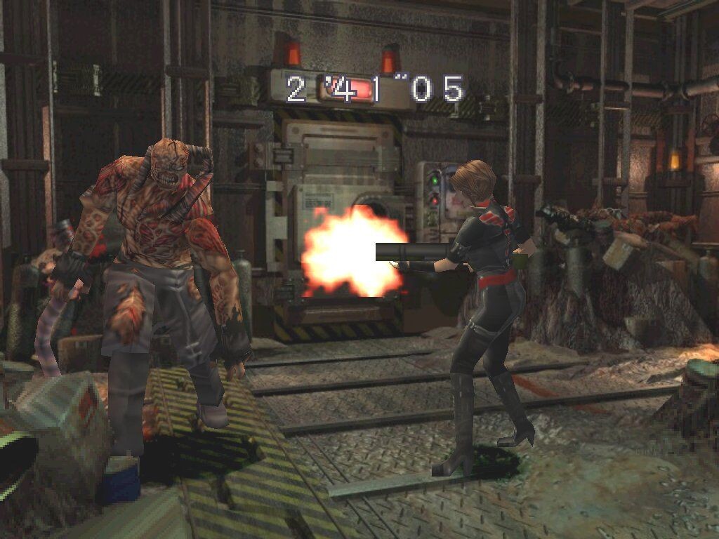 Скриншот из легендарной "Resident Evil 3: Nemesis"