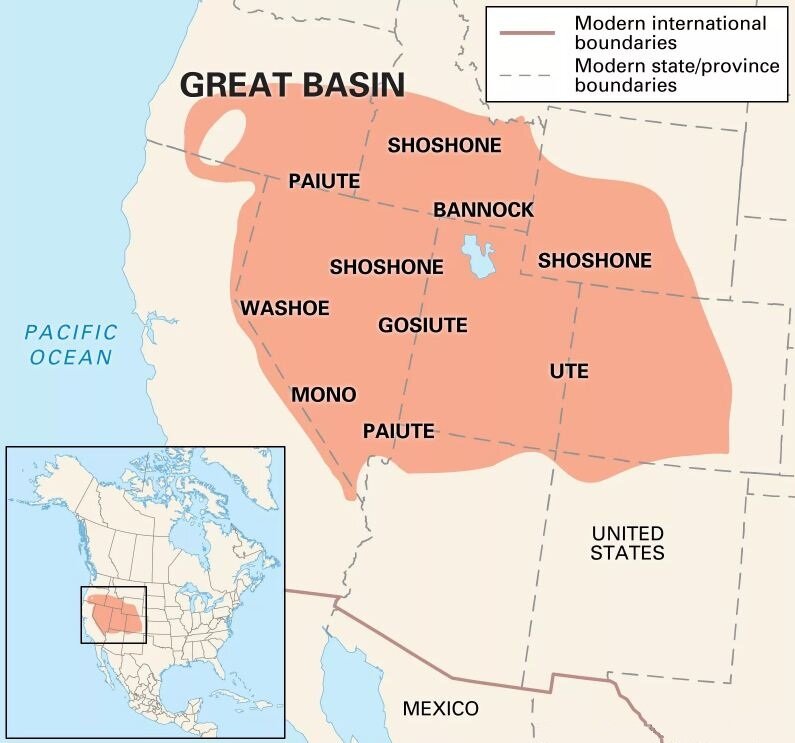 Расположение Пустыни большого Бассейна