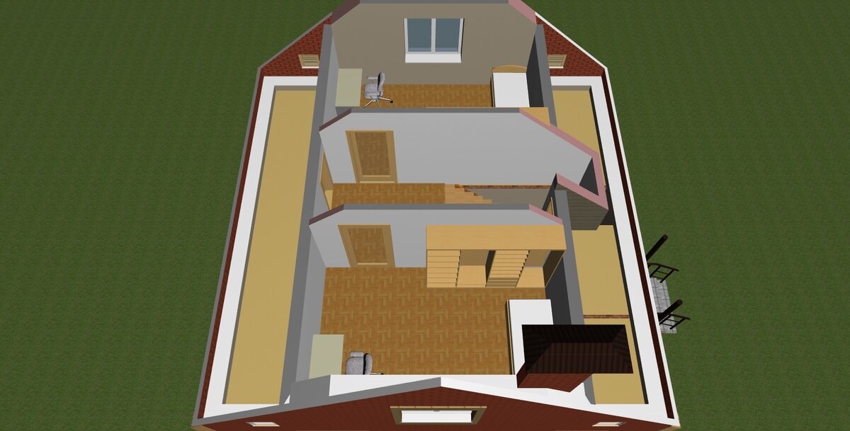 Кирпичный 4-х комнатный дом 9 х 9 м., с мансардой, общей площадью 100 кв.м. ??